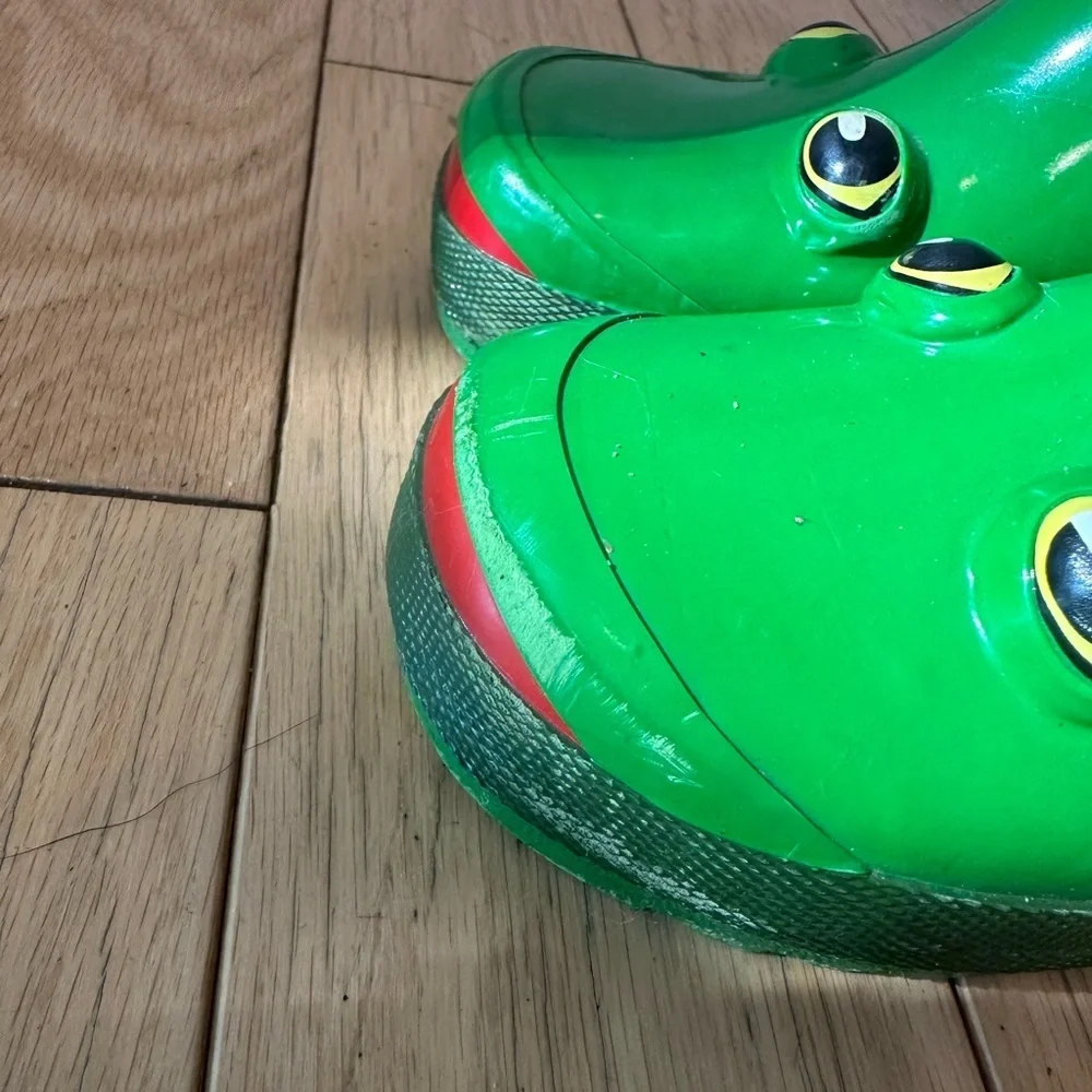 Kidorable Green Frog Rain Boots for Kids size 9